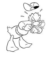 coloriage donald fait des bulles